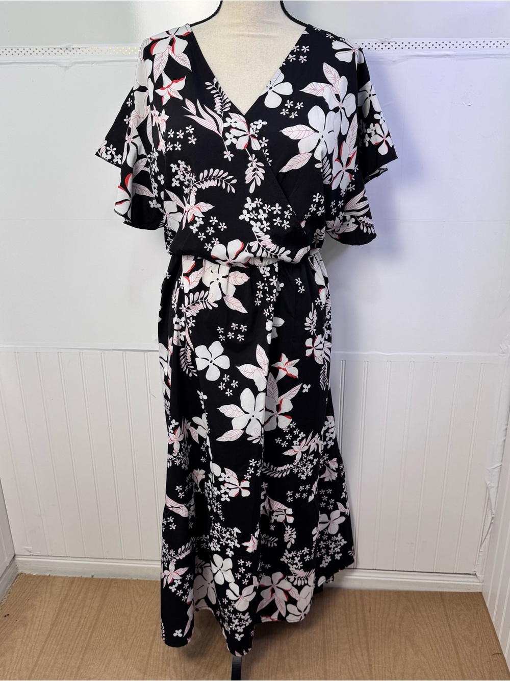 Celkuser Plus Size Floral Maxi Dress Size 26